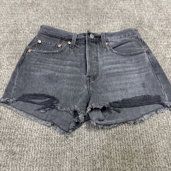 Levi’s 501 Shorts Black Pockets Women’s Size 26 - Picture 3 of 11